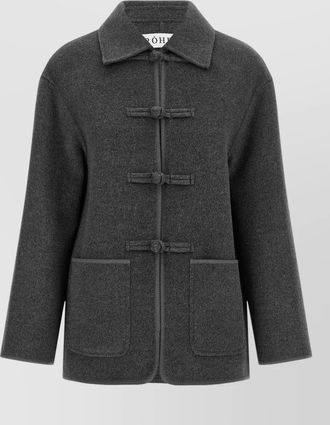 R&oacute;he cashmere wool relaxed-fit jacket