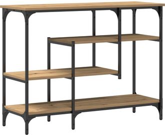 vidaXL Mesa Consola con estante Roble artisan 100 x 35 x 75 cm vidaXL