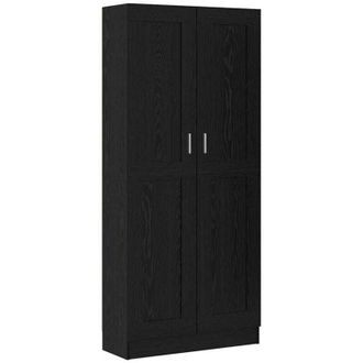 vidaXL Estanter&iacute;a Para Libros Roble Negro 82.5 X 30.5 X 185 Cm Vidaxl