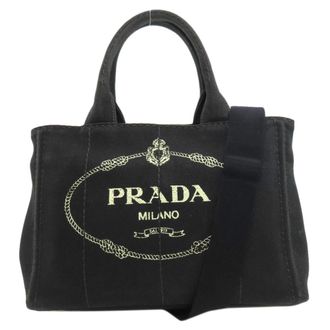 Prada Black Canvas Tote Bag (Pre-Owned)