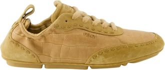 Fendi Fit Trainers - Heren - Sneakers - Bruin - 41 EU - Leer - Schoenen