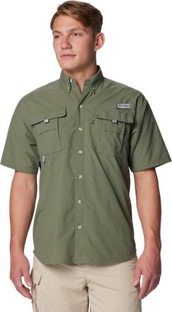 Columbia Mens PFG Bahama II Short Sleeve Shirt, Cypress, XX-S