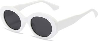 Generic Outdoor Small Frame Mens Sunglasses Commuter Womens Driving Sun Glasses(White)