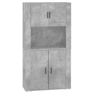 vidaXL Vidaxl - Aparador Alto Madera Contrachapada Gris Hormig&oacute;n