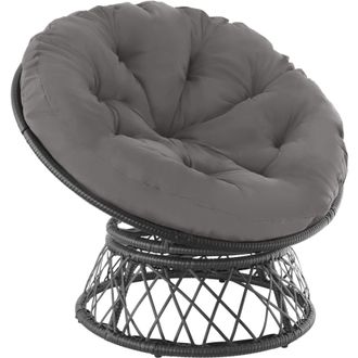 TecTake Garden Chair Gargano in Black | Size: 4 Person