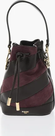 Fendi Borsa a Secchiello MON TRESOR in Pelle e Suede Bicolore Fendi