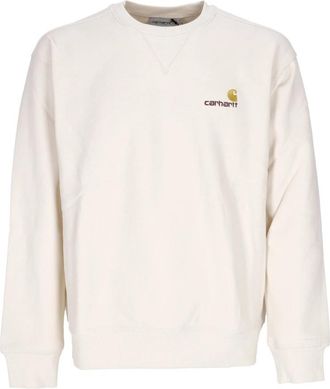 Carhartt Work in Progress Script Sweat Crewneck Sweatshirt - Heren - Sweatshirts - Beige - XL - Katoen - Hoodies & sweatvesten