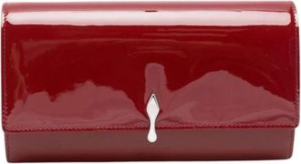 Christian Louboutin Tassen, Dames, Rood, ONE Size, Leer, Patent Leder Portemonnee