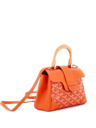 Goyard Saigon Top Handle Bag Coated Canvas with Leather Mini shoulder bag - Orange