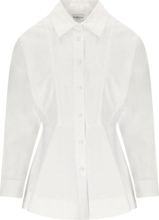 Marella Scaliga Shirt - Dames - Overhemden - Wit - S - Katoen - Overhemden