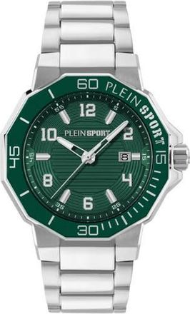 Plein Sport Titan Bracelet Watch, 44mm in Stainless Steel/Green at Nordstrom Rack