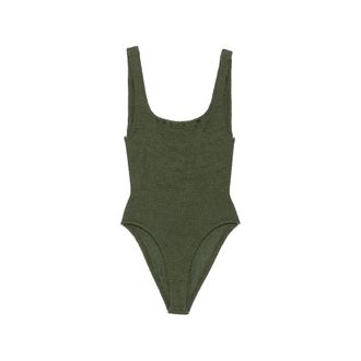 Hunza G Square Neck Swim - female - Hunza G - Swimsuits - Green - ONE SIZE - Swimwear