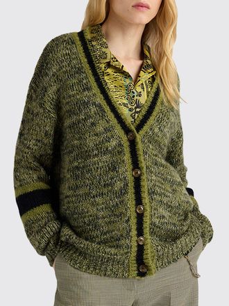 Momoni Cardigan con scollo a V Momon&igrave; in misto lana con profili a contrasto