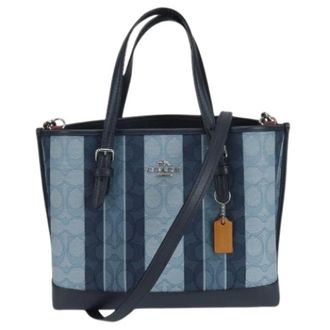 Coach Pre-owned Tote Bags, female, Blue, Size: ONE SIZE Pre-owned Signature Tote Bag