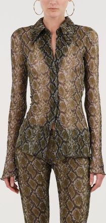 Nocturne Snake Print Shirt in Multi-Colored at Nordstrom, Size X-Small