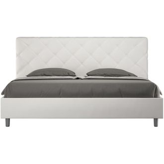 Itamoby Cama De Matrimonio King Size 180x200 Contenedor De Dise&ntilde;o Priya K Color: Blanco - Versi&oacute;n: Con Caja De Almacenaje