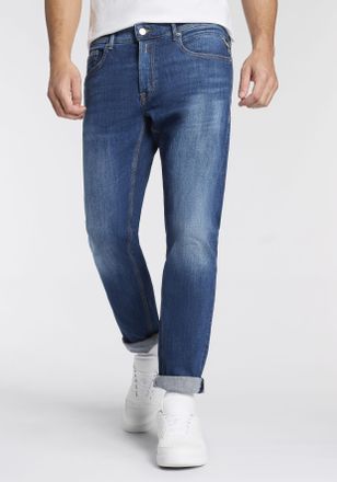 Replay Straight-Jeans REPLAY WILLBI, Herren, Gr. 30, L&auml;nge 32, medium blau 562, Denim/Jeans, Obermaterial: 99% Baumwolle, 1% Elasthan, Basic, regular fit nor