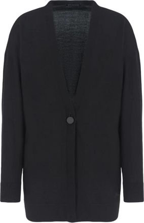 A|X Armani Exchange Shawl Collar Cardigan - Dames - Vesten - Zwart - XS - Truien & Vesten