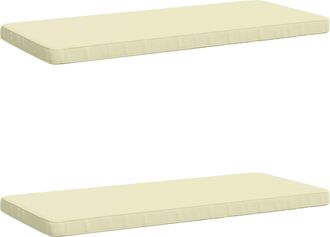 vidaXL Cojines Para Banco De 2 Piezas Vught 2 Uds. 100% Poli&eacute;ster Vidaxl