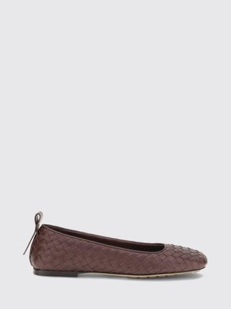 Bottega Veneta Charlotte Woven Lambskin Square-Toe Ballet Flats