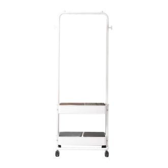 OEM Perchero 3 En 1 Para Ropa, Zapatos Y Accesorios, Con 2 Cestas De Dos Niveles Y 2 Ganchos Laterales. Carrito De Almacenamiento M&oacute;vil Para Sala De Estar