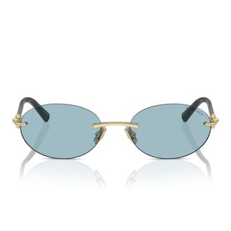 Tiffany & Co. Sunglasses Tf3104 D 602180 Pale Gold/Blue Women