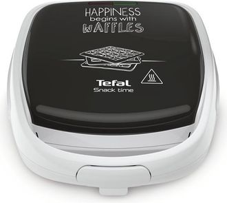 T-fal Snack Time Happiness 2waffle(s) 700w Negro, Color Blanco Gofrera