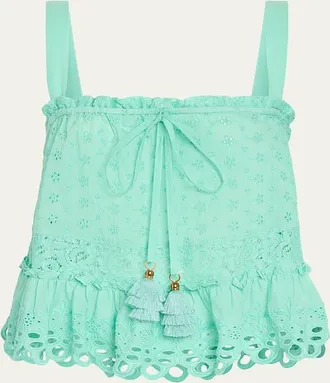Ramy Brook Amina Eyelet Tank Top
