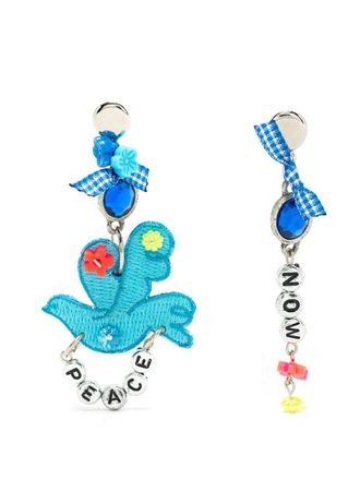 Amir Slama Peace Now earrings - Blue