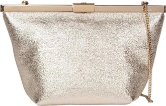 Jimmy Choo London Pochette Ganache - Dames - Schoudertassen - Grijs - ONE Size - Leer - Tassen