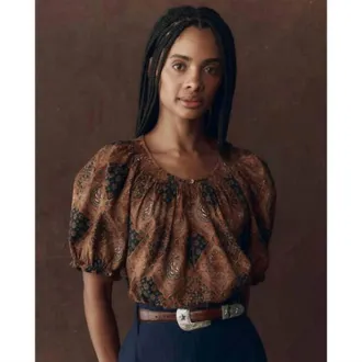 The Great. Womens The Moorland Top In Beige