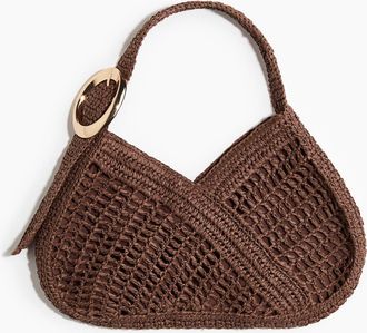 H&M Straw Shoulder Bag in Brown at Nordstrom