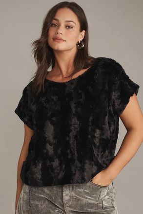 Maeve Faux Fur Tee