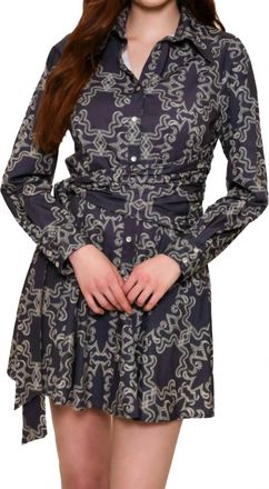 Hutch Evelyn Mini Dress In Navy Ivory Rodeo