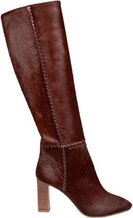 Aquazzura Indy 85 Enkellaars - Dames - Laarzen met Hak - Bruin - 36 EU - Leer - Schoenen