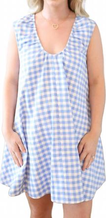 Olivaceous Ashlyn Mini Dress In Blue Plaid