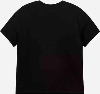 Msgm Kids Cotton T-Shirt Black T-Shirts And Polos