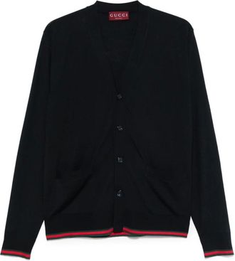 Gucci Cardigans, male, Black, Size: S Gucci Sweaters Blue