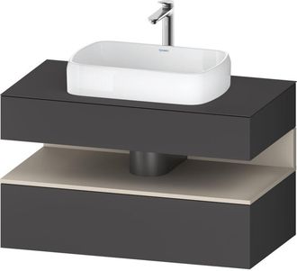Duravit Duravit - Qatego Consola Mueble Bajo Lavabo, 1 Extra&iacute;ble, 1 Caj&oacute;n