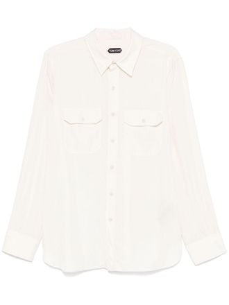 Tom Ford Twill overhemd - Beige