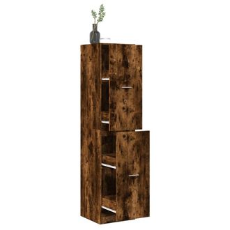 Berkfield Home Apothecary Cabinet&not;Smoked Oak 40x41x174.5 cm Engineered Wood in Brown