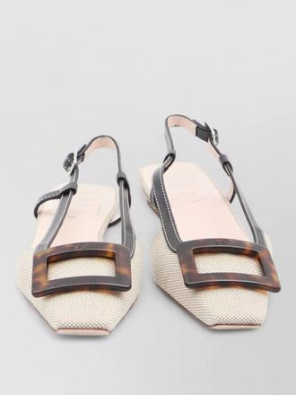 Roger Vivier skyscraper slingback ballerinas resin buckle