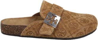 Tory Burch T Monogram Mellow Mule - Dames - Slip ons - Bruin - 40 EU - Schoenen