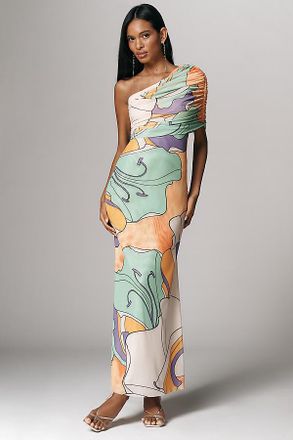 AFRM Mirabel One-Shoulder Maxi Dress