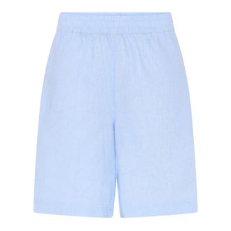 Bruuns Bazaar Linvis BBZalius Shorts - Dames - Korte Broeken - Blauw - L - Linnen - Korte Broeken