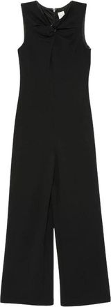 Calvin Klein Mouwloze Jumpsuit met Gedraaide Hals en Wijde Pijpen - Dames - Jumpsuits - Zwart - M - Jumpsuits & Playsuits