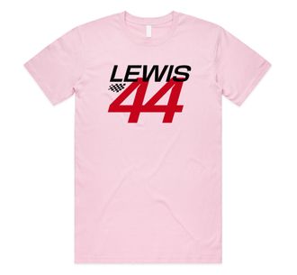 Sanfran Clothing Lewis 44 Top Formula Motorsport Racing Sports Car Gift Idea Unisex T-Shirt Tee Medium/Pink