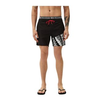 Dirk Bikkembergs Ba&ntilde;ador El&aacute;stico con Logo - Swimwear - Hombre - Negro - M