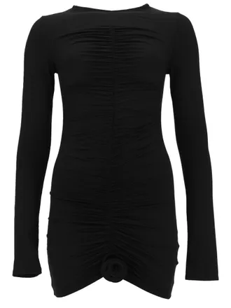 La Reveche Lillibet Long Sleeves Asymmetrical Mini Dress