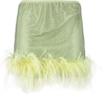 Patrizia Pepe Elegante Polyester Rok - Dames - Korte rokken - Groen - S - Polyester - Rokken